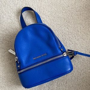 Michael Kors Blue Rhea Mini Backpack